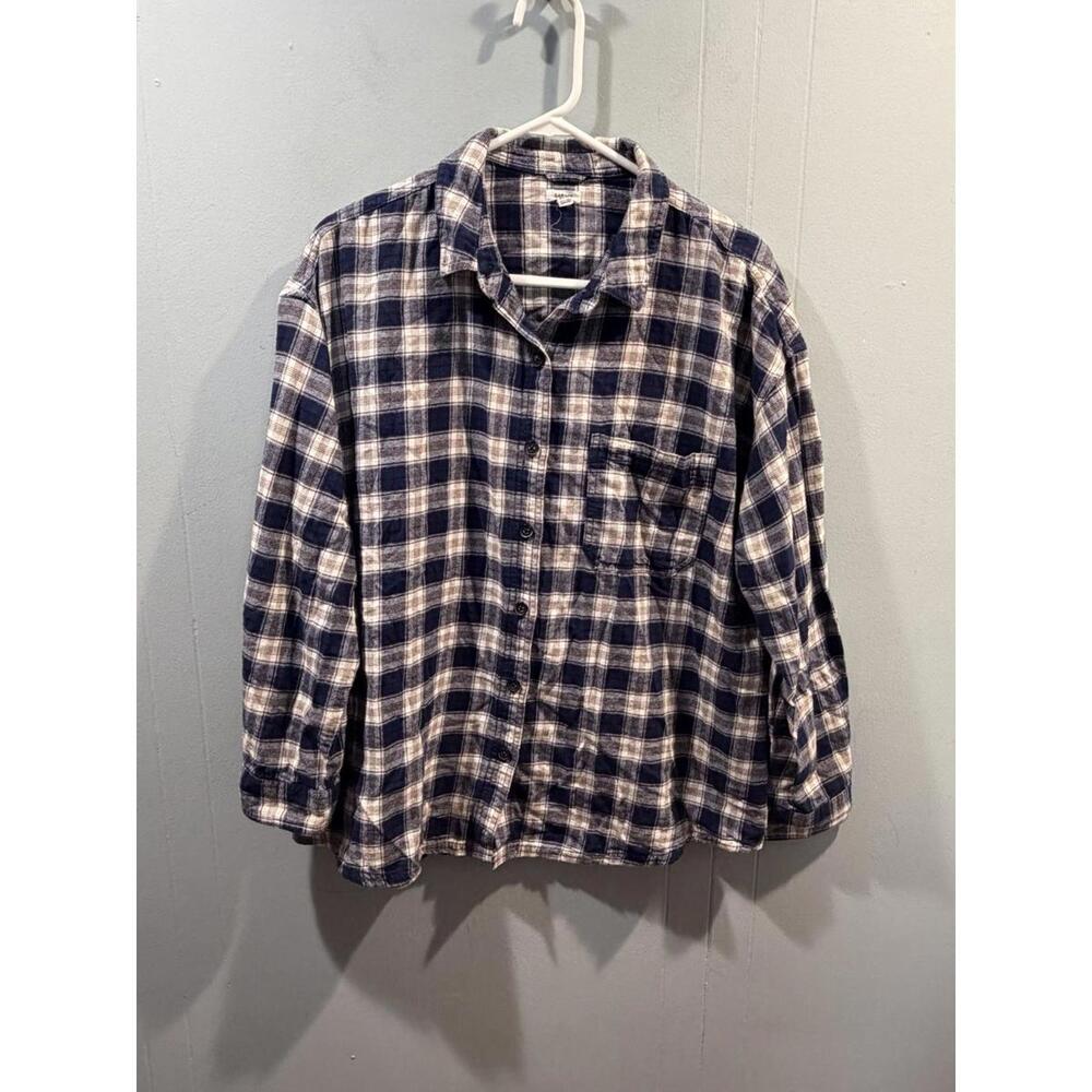 Mens Garage Plaid Shirt Buttons Down Size M/L  Multicolor